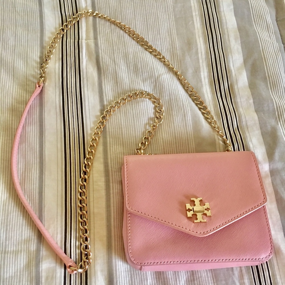 Authentic Tory Burch Pink Leather Crossbody
